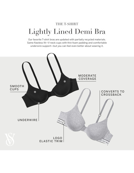 Sostén T-Shirt Victoria's Secret Acolchado 34C Praliné Dulce