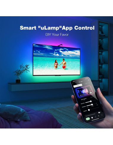 Tira LED RGB 3.81m RadiantFlux para TV 101-152cm