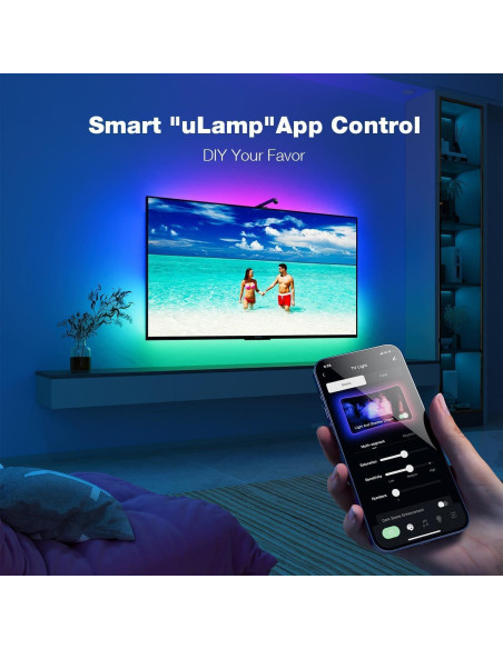 Tira LED RGB 3.81m RadiantFlux para TV 101-152cm