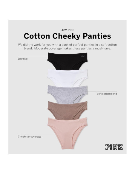 Ropa Interior Cheeky de Algodón Victoria's Secret PINK XS-XXL