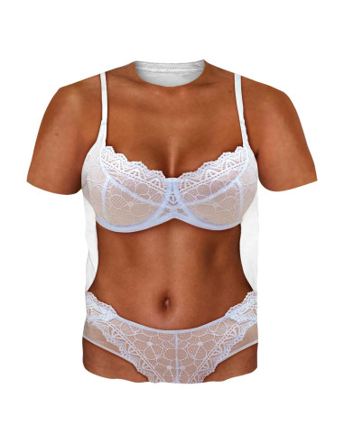 Camiseta 3D Unisex Goodstoworld Pecho Muscular Mediana