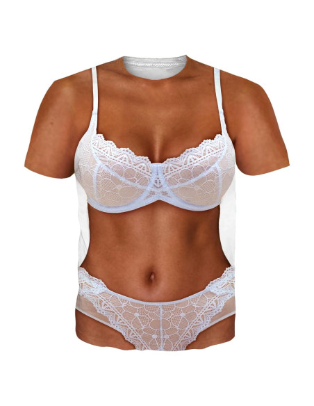 Camiseta 3D Unisex Goodstoworld Pecho Muscular Mediana