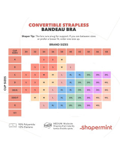 Sostén Shapermint Sin Tirantes Truekind Talla Grande Beige 2