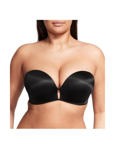 Sujetador sin tirantes Bombshell Push Up Victoria's Secret 34B Negro