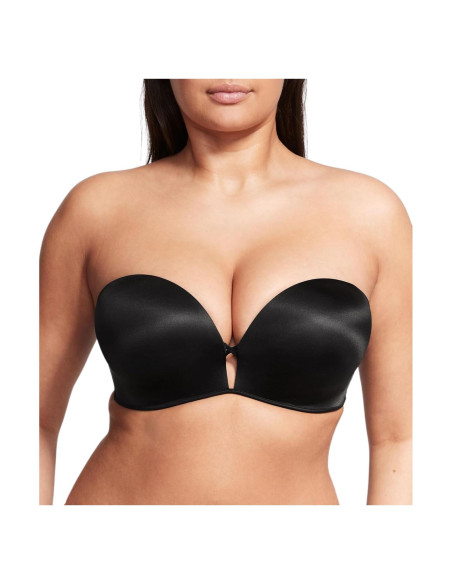 Sujetador sin tirantes Bombshell Push Up Victoria's Secret 34B Negro