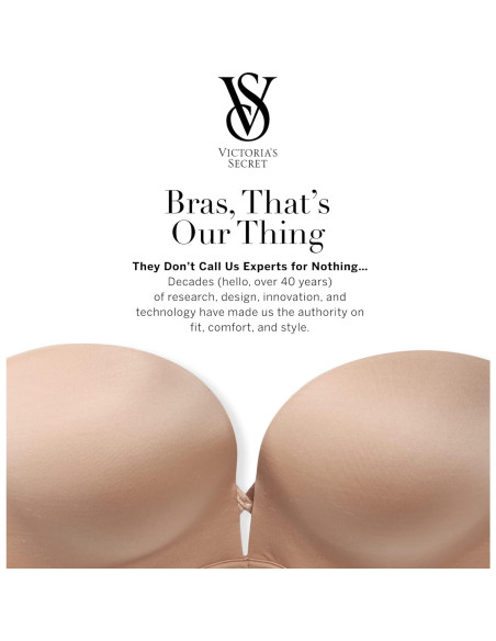 Sujetador sin tirantes Bombshell Push Up Victoria's Secret 34B Negro