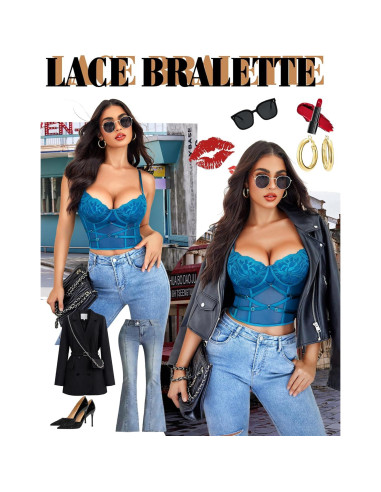 Conjunto de Lencería Avidlove Encaje Sexy 2 Piezas Talla Grande