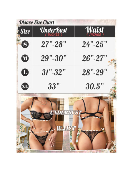 Conjunto de Lencería Sexy Dlsave 2 Piezas Azul Claro