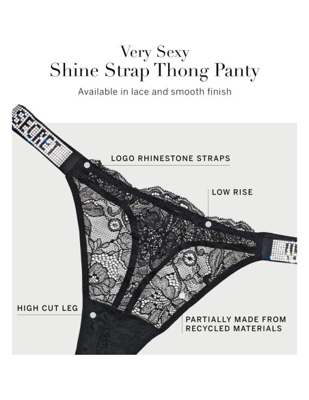 Tanga Brillante Muy Sexy Victoria's Secret Mujeres XS-XXL