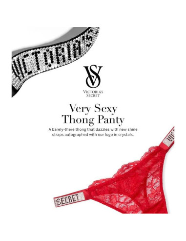 Tanga Brillante Muy Sexy Victoria's Secret Mujeres XS-XXL