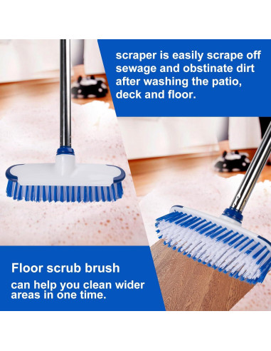 Cepillo de Fregado ITTAHO 2 en 1 con Mango Ajustable