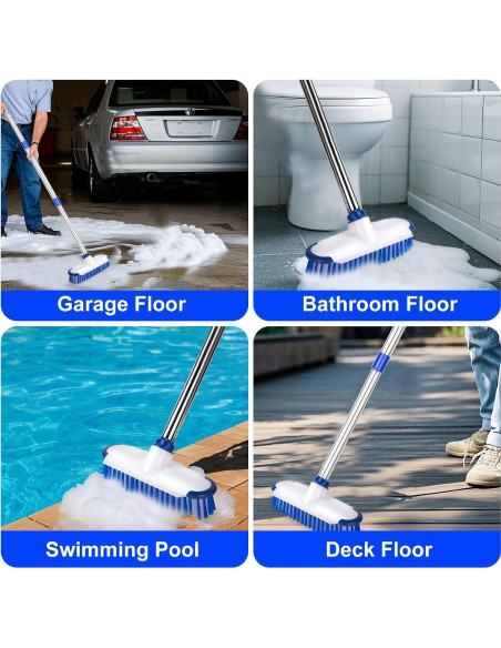 Cepillo de Fregado ITTAHO 2 en 1 con Mango Ajustable