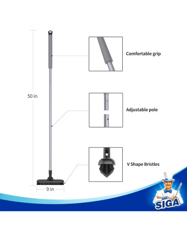 Cepillo de Fuga MR.SIGA con Mango Ajustable 127 cm