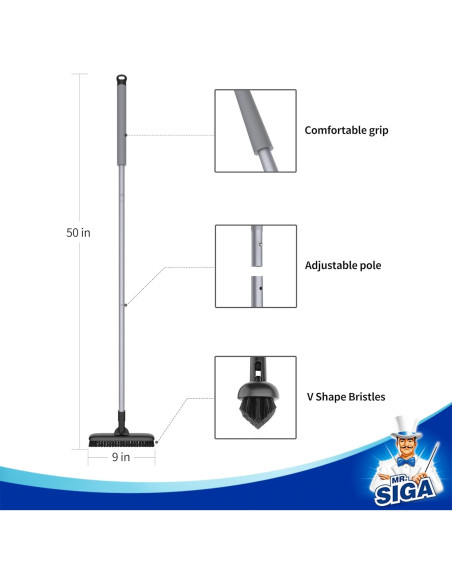 Cepillo de Fuga MR.SIGA con Mango Ajustable 127 cm