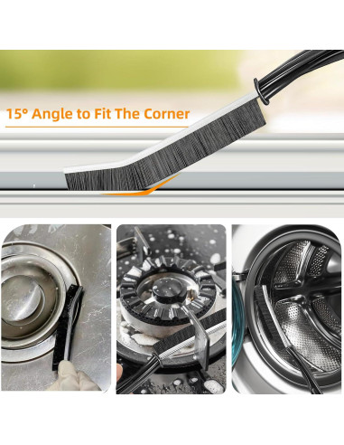 Juego de 3 cepillos de limpieza BSFRNF para rincones
