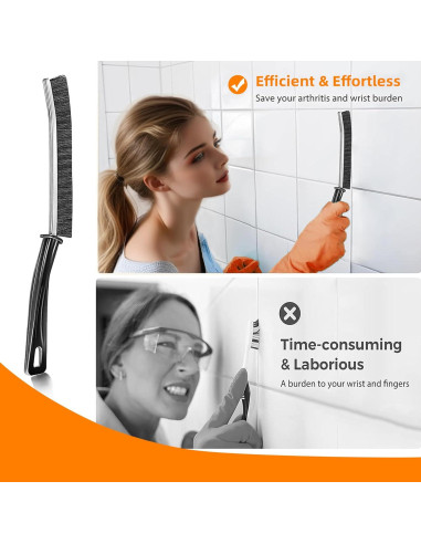 Juego de 3 cepillos de limpieza BSFRNF para rincones