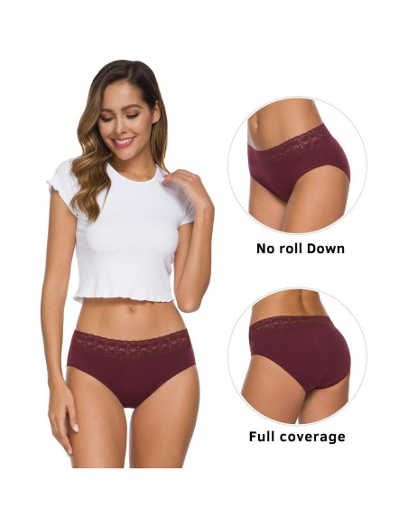 Bragas de Algodón Wealurre para Mujeres - Pack de Encaje