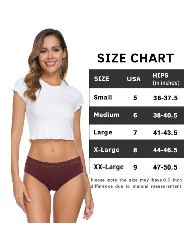 Bragas de Algodón Wealurre para Mujeres - Pack de Encaje