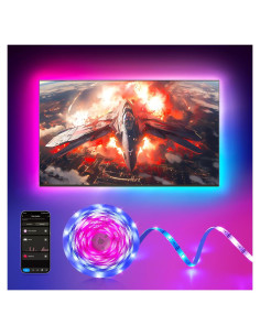 Tira LED RGB+IC 7.92m Pak para TV 75-100" con control APP
