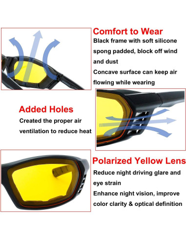 Gafas de Motocicleta The Fresh FR13 Polarizadas UV 100%
