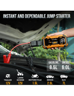 EcoNour Arrancador de Batería 2500A Portátil para Vehículos 2