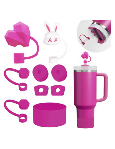 Juego de Accesorios Stanley Cup 6 Piezas Silicona Fucsia