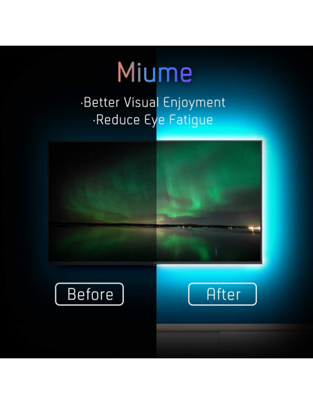 Tira de Luz LED Miume 3m RGB Control App para TV