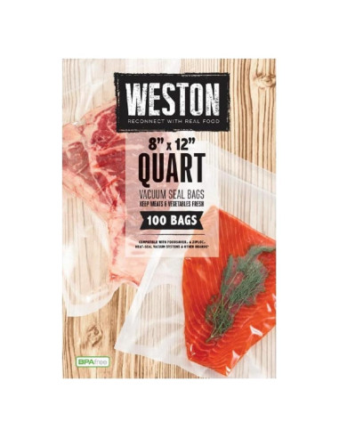 Bolsas de Sellado al Vacío Weston 2 Capas 3mm 100 Unidades