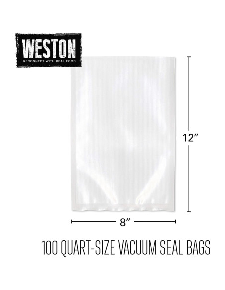 Bolsas de Sellado al Vacío Weston 2 Capas 3mm 100 Unidades