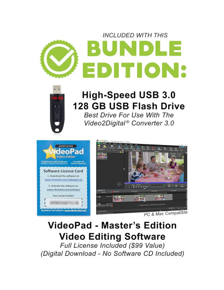 Convertidor de Video Digital ClearClick Video2Digital 3.0 - Graba VHS