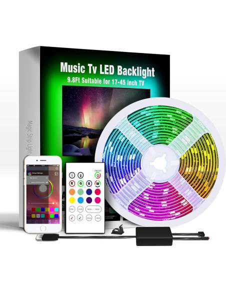Tira de Luz LED Miume 3m RGB Control App para TV