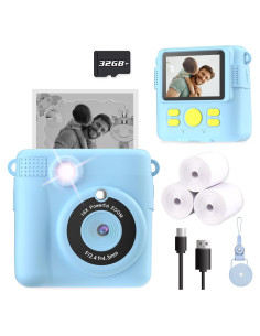 Cámara Instantánea ESOXOFFORE para Niños 1080P Azul