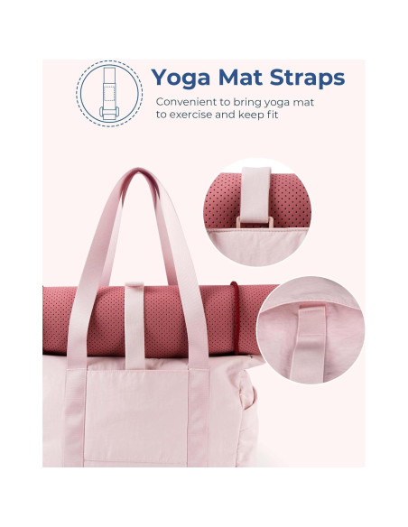 Bolsa Tote BAGSMART Mediana Rosa para Laptop 15.6"