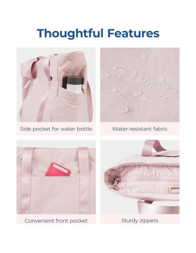 Bolsa Tote BAGSMART Mediana Rosa para Laptop 15.6"