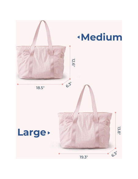 Bolsa Tote BAGSMART Mediana Rosa para Laptop 15.6"