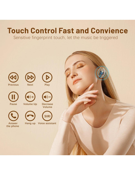 Auriculares Inalámbricos QJF-M85 Bluetooth 5.4 IPX7 50h Batería