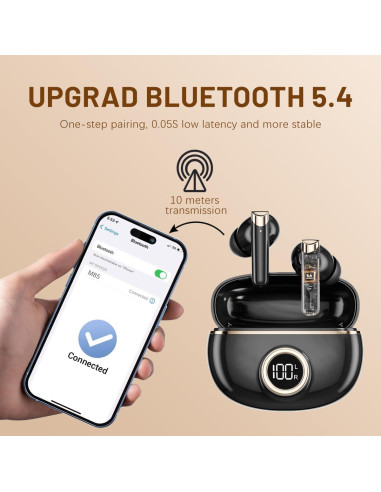 Auriculares Inalámbricos QJF-M85 Bluetooth 5.4 IPX7 50h Batería