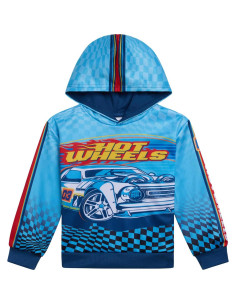 Conjunto sudadera y jogger Hot Wheels 2T Azul para niños 2