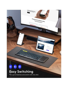 Teclado Bluetooth Plegable Samsers con Touchpad, Gris 2