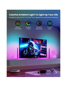 Barras de Luz LED RGB+IC SUNLINKCO 38 cm Control APP y Voz 2