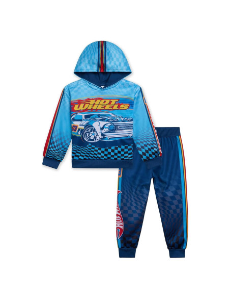 Conjunto sudadera y jogger Hot Wheels 14-16 azul