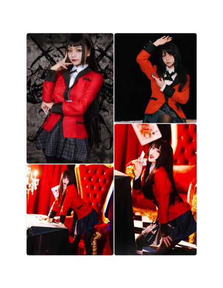 Disfraz Yumeko Jabami Cosplay Escolar 5 Piezas X-Grande
