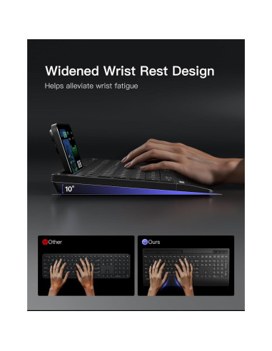 Combo Teclado y Ratón Inateck Inalámbrico con Soporte