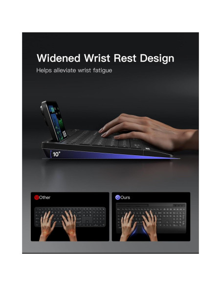 Combo Teclado y Ratón Inateck Inalámbrico con Soporte