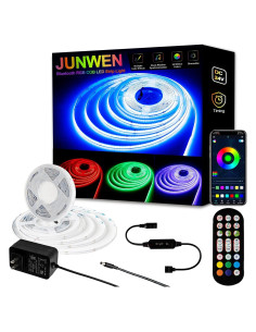 Tira de luz LED COB RGB 6m JUNWEN DC24V con control app