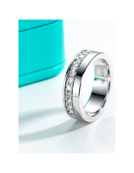 Anillo de Boda AnuClub Moissanita 0.5ct 925 Plata para Hombres