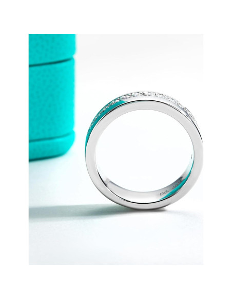 Anillo de Boda AnuClub Moissanita 0.5ct 925 Plata para Hombres