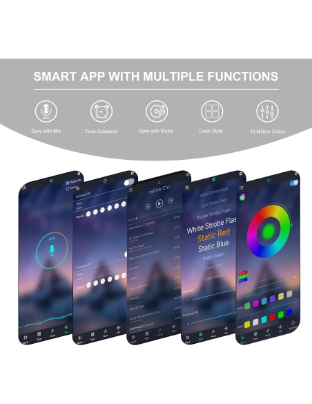 Tira de luz LED COB RGB 6m JUNWEN DC24V con control app