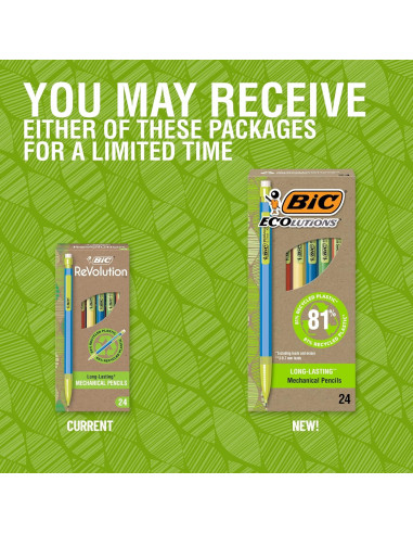 Lápices Mecánicos BIC Ecolutions 0.7mm Paquete de 48 Unidades