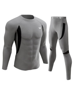 Ropa Interior Térmica UNIQUEBELLA para Hombre Gris Talla Grande